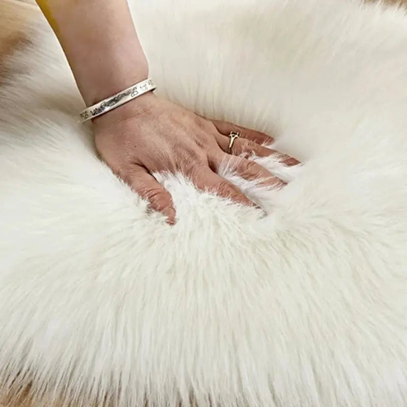 Small Heart Shaped Fluffy Rug